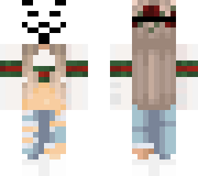 (edited skin)  dragon girl with hacker mask #2
