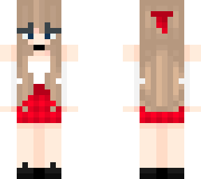 anna checkered skirt (red)