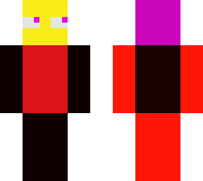 black and red alien