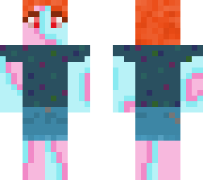 blue and pink person
