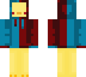 blue and red ducky