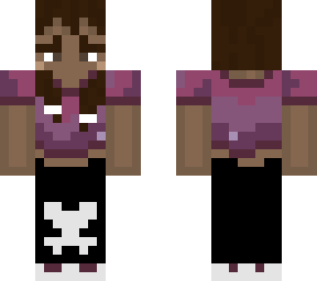 butterfly pants - purple top - brown hair=headband <3