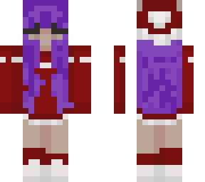 christmas skin with purple hair