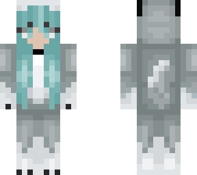 cyan wolfie in a wolf onesie