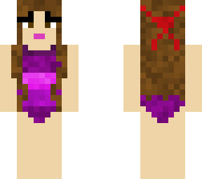 girl in a purple swimming costume