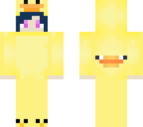 girl in duck suit