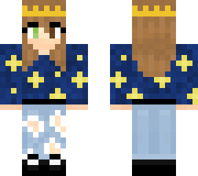 girl that has a crown blue jumper version