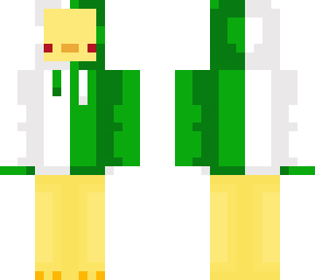 green and white ducky in hoodie