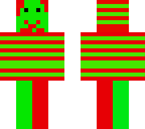 grren man and red man