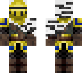 knight with zebra scalp cape