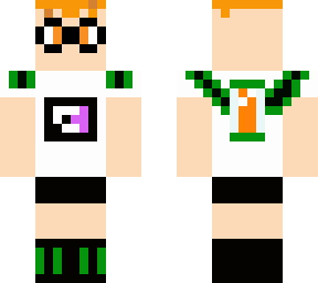 orange splatoon inkling boy with ink tank back pack