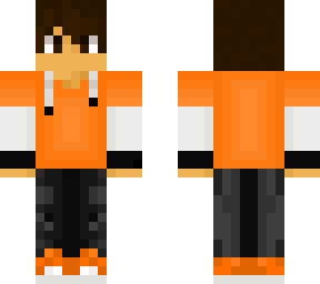 person with ombre orange hoodie