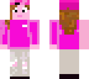 pink hoodie girl skin