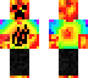 preston with rainbow fire merch
