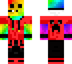 raimbow slime red hoodie