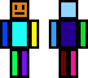 rainbow brick man