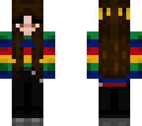 rainbow sweater girl