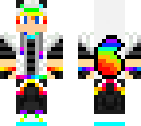 rainbow wolf boy skin