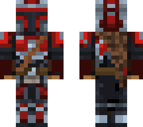 red armored mandalorian