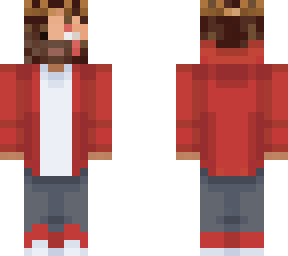 red jacket boy (brown dyed hair
