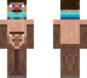 villager holding baby steve