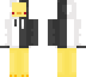 white and black duck