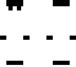 white with black hat