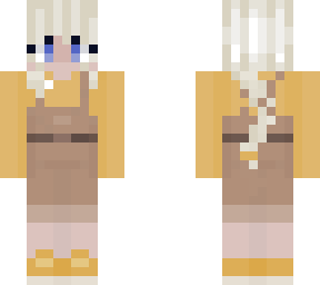 yellow overall w/ braids  hair remake