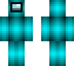 among us skin (cyan) re - shaded