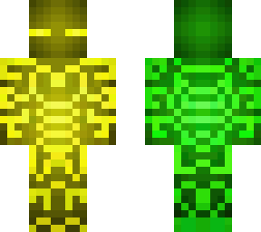green and yellow enderman