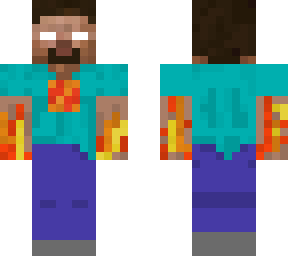 herobrine flaming hands