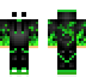 my skin in a green hoodie