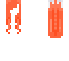 pastel orange/red - female hair base