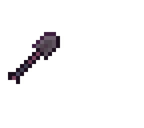 pixel art netherite shovel