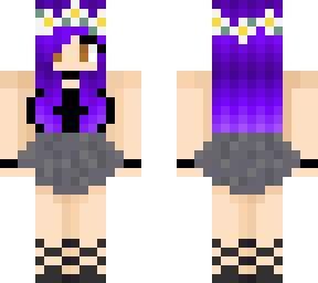purple hair prom dress