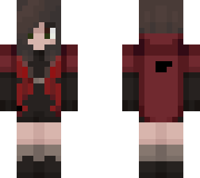 red ombr girl