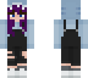 shark girl with purple hair