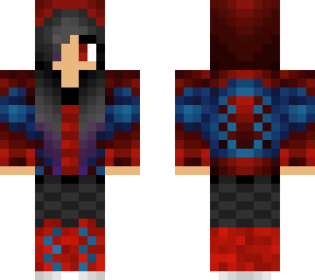 spidergirl with purple ombre hair