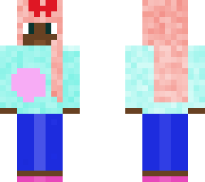 strawberry hair girl with brown, beautiful skin
