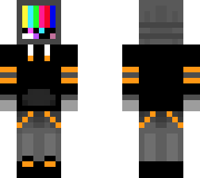 tv head (orange and black)