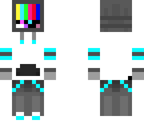 tv head (sky blue and white)