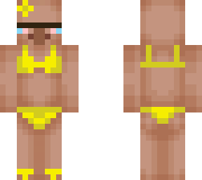 villager w/ monerbrow & neon yellow bikini