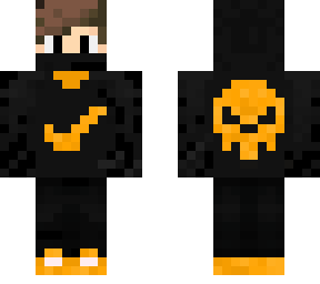 yellow black skull