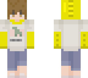 yellow dino hoodie skin