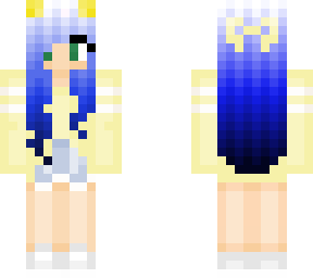 cute yellow girl (blue ombre)