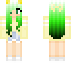 cute yellow girl (green ombre)