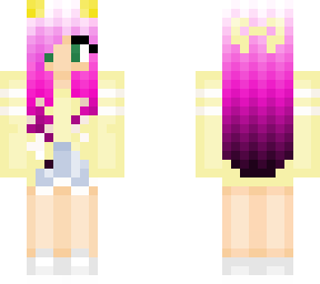 cute yellow girl (pink ombre)