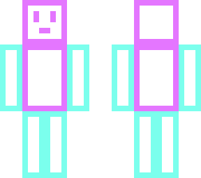 cyan and magenta outline