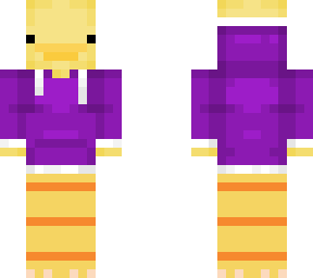 ducky with purple hoodie