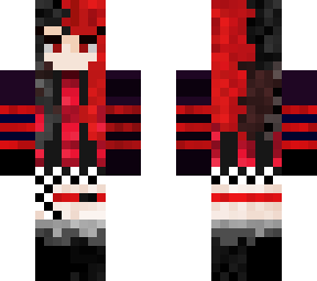 emo girlblack and red theme